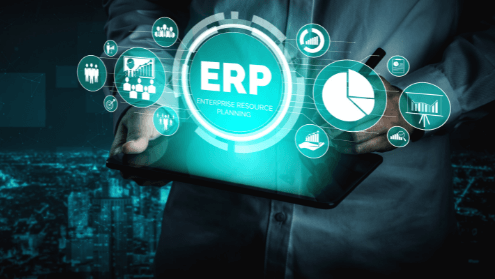 Sistema ERP integrando todas las areas de una empresa virtualmente
